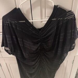 Daytrip Black Mesh Detail Top